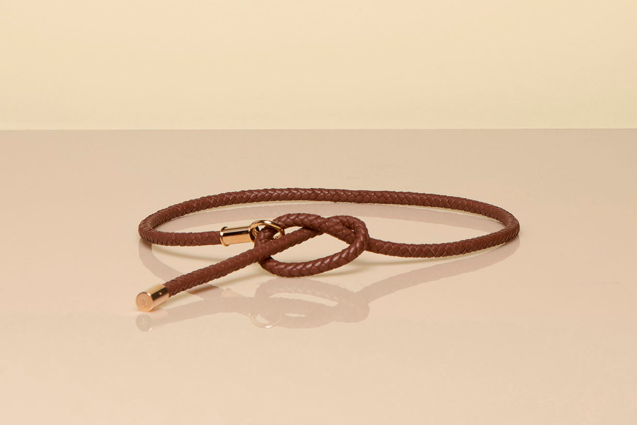 Belt in Cognac Nappa Leather