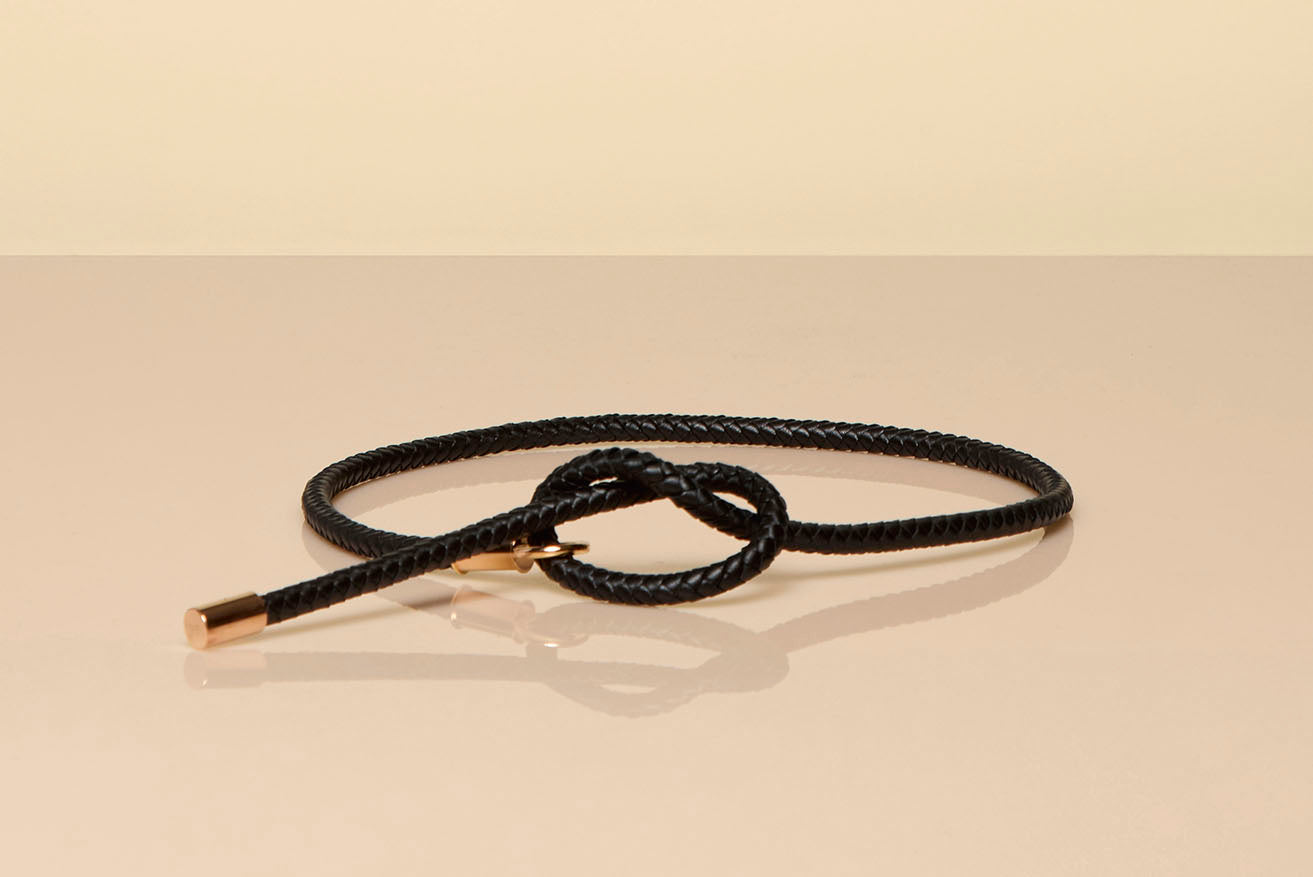 Belt in Black Nappa Leather