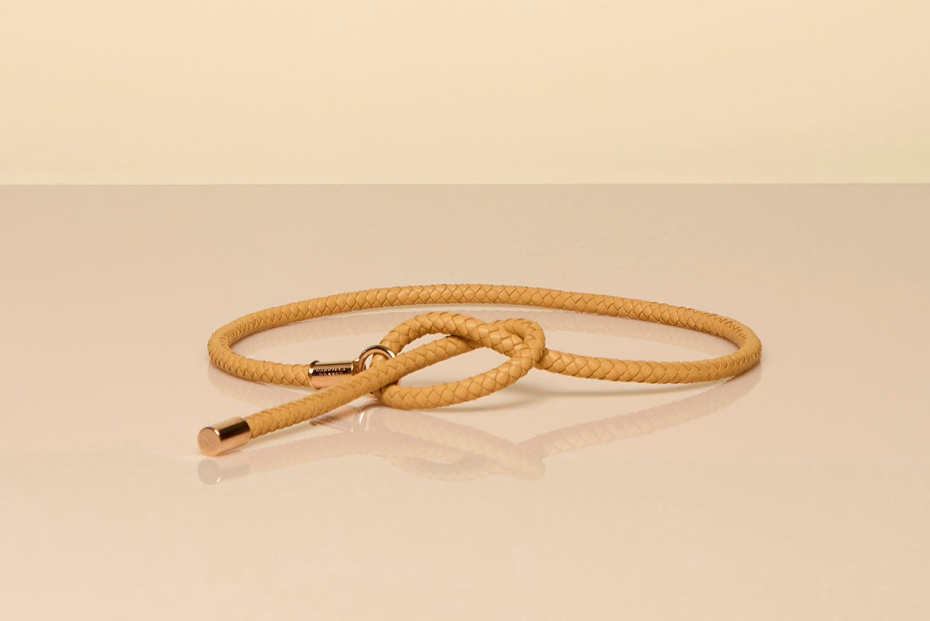 Belt in Beige Nappa Leather