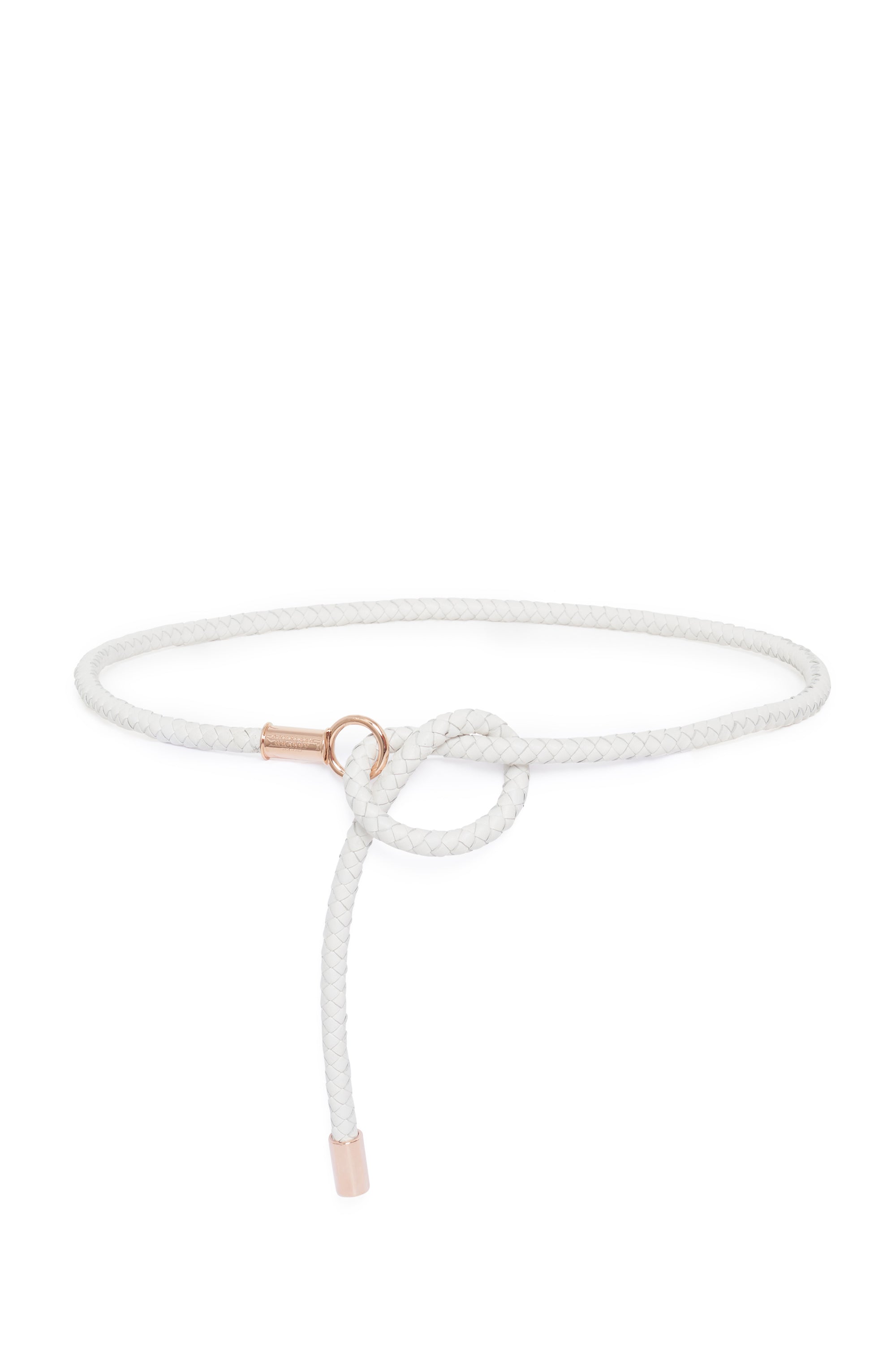 Belt in Ivory Nappa Leather